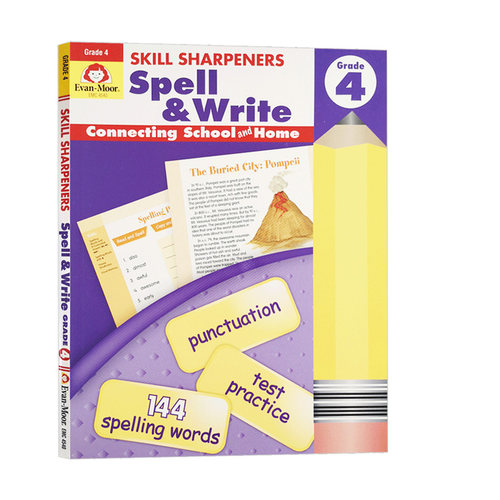 技能铅笔刀 拼写练习册 四年级 英文原版 Skill Sharpeners Spell Write Grade 4 美国加州小学教辅 英文版 进口原版英语书籍
