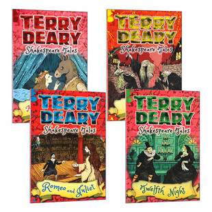 英文原版 Shakespeare Tales 莎士比亚的故事系列4册 儿童章节桥梁小说 可怕的糟糕的历史同作者 英文版 进口英语原版书籍
