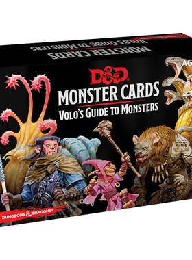 龙与地下城 英文原版 Dungeons & Dragons Spellbook Cards: Volo's Guide to Monsters 瓦罗的怪物指南 怪物卡牌 进口英语书籍