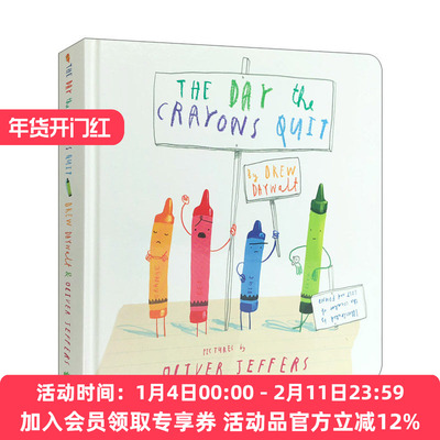 英文原版绘本 The Day the Crayons Quit 小蜡笔大罢工 纸板书 英文版 进口英语原版书籍