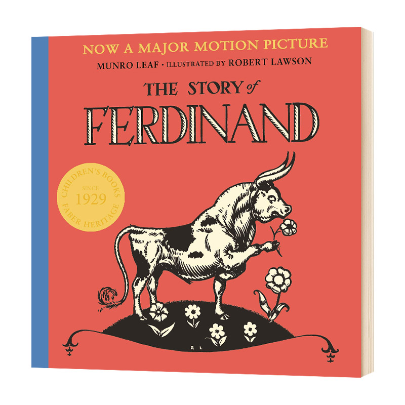 爱花的牛 公牛历险记 英文原版 The Story of Ferdinand 英文版儿童动物绘本 反战和平主义 Munro Leaf 曼罗里夫 进口原版英语书籍