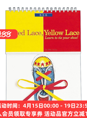 英文原版 Red Lace Yellow Lace 红色蕾丝 黄色蕾丝 系鞋带指南 儿童绘本 锻炼手眼协调能力 纸板书 Mark Casey 进口英语原版书籍