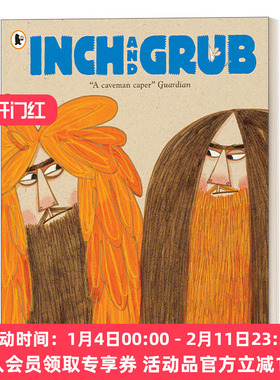 英文原版绘本 Inch and Grub: A Story About Cavemen  洞穴人的故事 英文版 进口英语原版书籍
