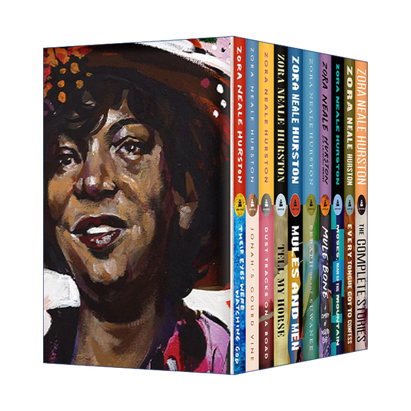 英文原版 Zora Neale Hurston Boxed Set 美国黑人作家 佐拉尼尔赫斯顿文学作品集10册盒装 他们眼望上苍 英文版 进口英语书籍