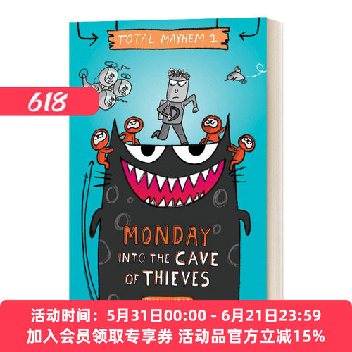 英文原版绘本 Total Mayhem #1 Monday Into the Cave of Thieves 全面混乱 星期一 进入盗贼之洞 英文版 进口英语原版书籍