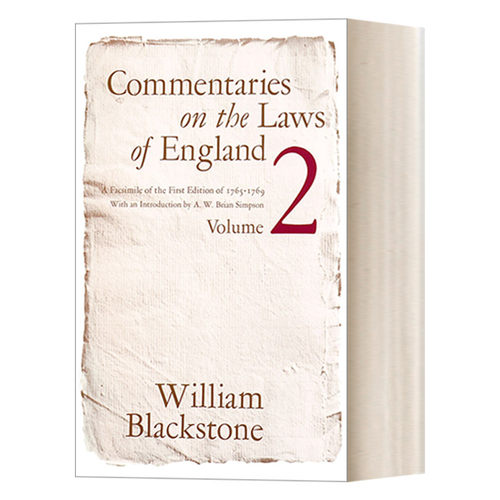 英文原版 Commentaries on the Laws of England  Volume 2 英国法释义 卷二 William Blackstone 英文版 进口英语原版书籍