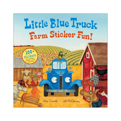 蓝色小卡车农场 英文原版 Little Blue Truck Farm Sticker Fun 含贴纸 英文版 进口英语原版书籍