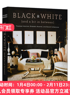 黑色和白色 英文原版 Black and White a Bit in Between 以及两者之间 永恒的内饰 戏剧性的口音和时尚系列 进口英语原版书籍