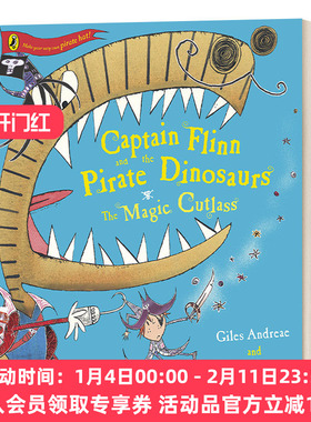 英文原版 Captain Flinn and the Pirate Dinosaurs - The Magic Cutlass 福林船长与海盗恐龙 魔法弯刀 英文版 进口英语原版书籍