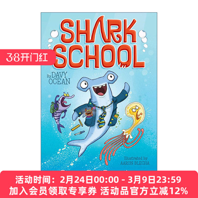 英文原版 Deep-Sea Disaster 鲨鱼学校卷1  深海灾难 儿童动作冒险章节书  蓝思691 - 790 英文版 进口英语原版书籍