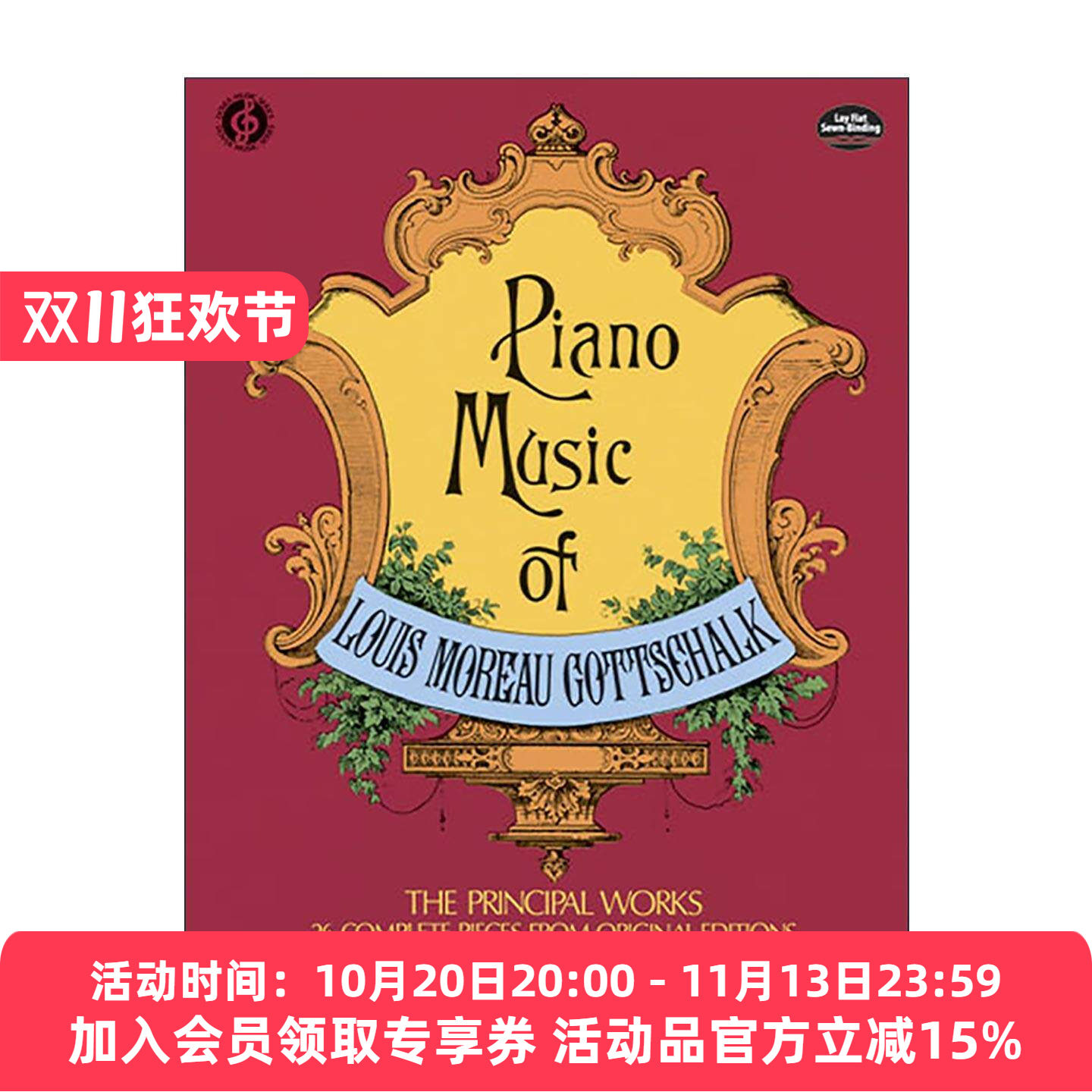 英文原版 Piano Music 路易斯·莫罗·戈特沙尔克钢琴音乐作品集 英文版 进口英语原版书籍