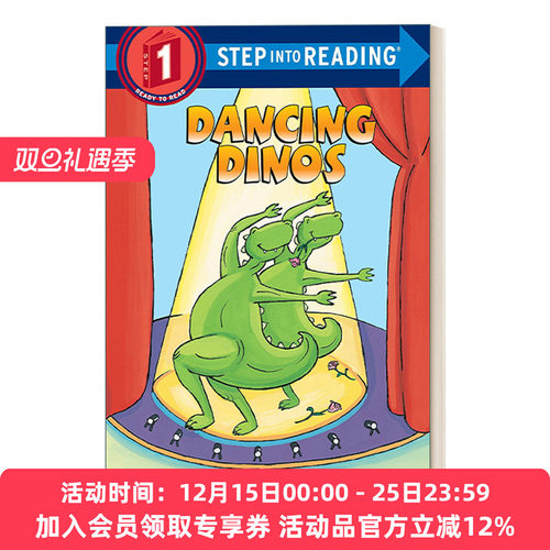 跳舞的恐龙 英文原版 Step into Reading 1 - Dancing Dinos 英文版 进口英语原版书籍