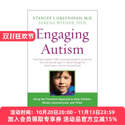 英文原版 Engaging Autism 地板时光 如何帮助孤独症及相关障碍儿童沟通与思考 华盛顿大学教授Stanley Greenspan进口英语原版书籍
