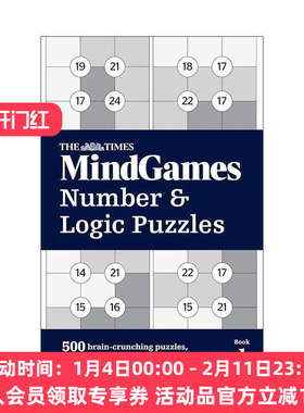 英文原版 The Times MindGames Number and Logic Puzzles Book 1 泰晤士报 头脑游戏系列数字与逻辑谜题书1 进口英语原版书籍