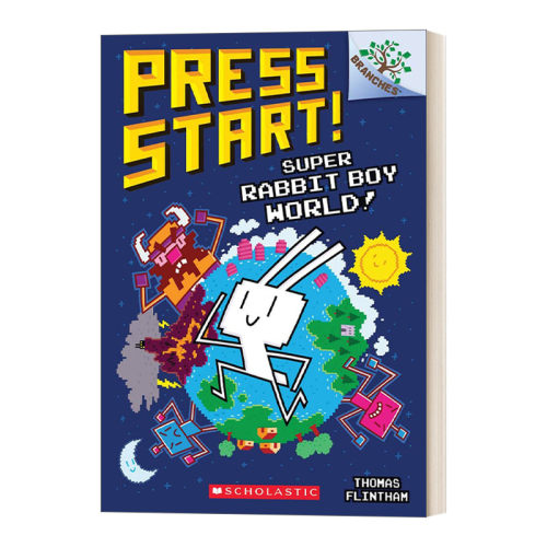 英文原版 Press Start 12 Super Rabbit Boy World 方块兔12 英文版 进口英语原版书籍