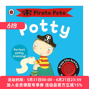 英文原版 Pirate Pete's Potty A Noisy Sound Book 海盗彼得上厕所 儿童纸板发声书 英文版 进口英语原版书籍