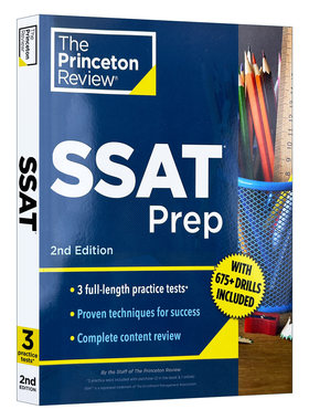 英文原版 普林斯顿 SSAT备考指南 2025新版第二版 Princeton Review SSAT Prep 英文版 进口英语原版书籍