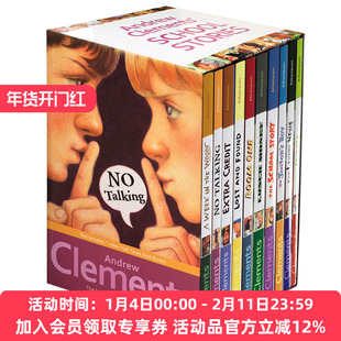 英文原版 Andrew Clements' School Stories 安德鲁克拉门校园系列10本盒装青少年小说 趣味章节故事小学初中生活成长桥梁书正版