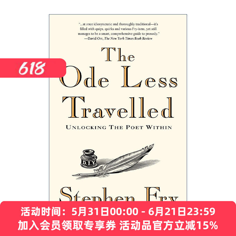 英文原版 The Ode Less Travelled 颂歌 诗歌选集 油炸叔Stephen Fry 英文版 进口英语原版书籍