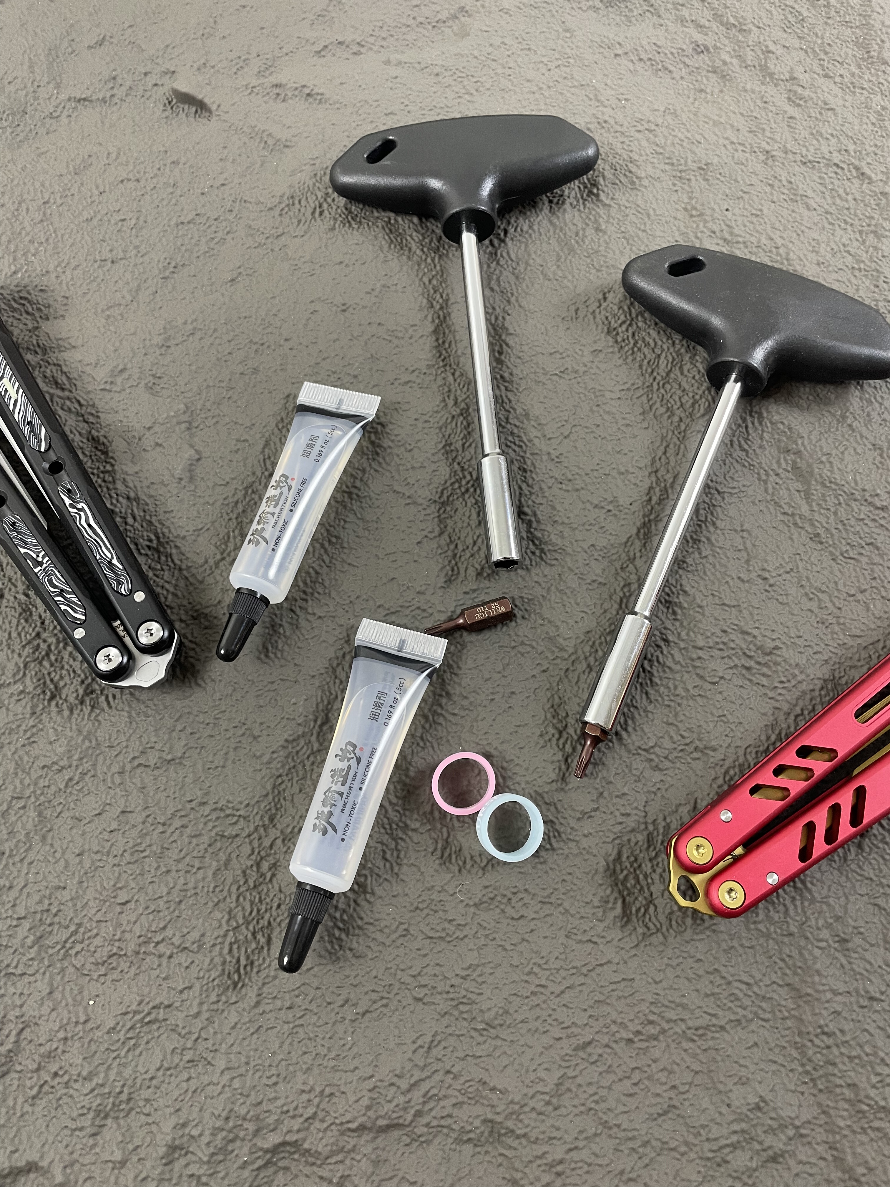 班输造物专属新手包含8801音叉专用T型扳手/蝴蝶刀润滑油/逼格圈