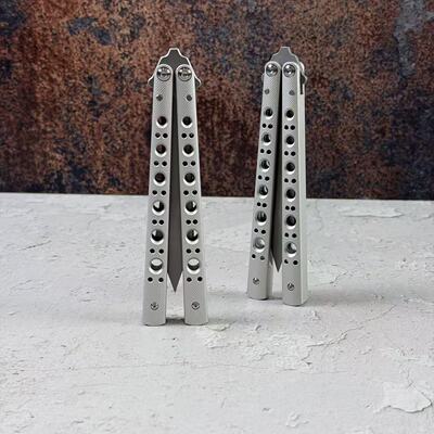 班输造物花式蝴蝶刀-BM67-银色