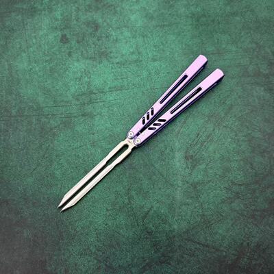 班输8801V3音叉折叠刀REP蝴蝶花式AB新手练习入门玩具刀未开刃