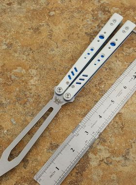 未开刃蝴蝶新手刀花式甩刀BRS钢刀多功能组合小刀REP水果刀防身刀