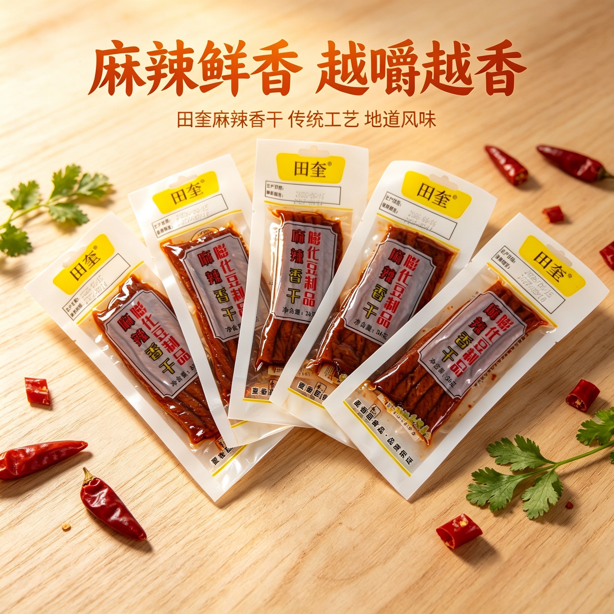 田奎香干36克麻辣风味豆干豆卷豆筋辣条辣卷宿舍追剧休闲怀旧零食