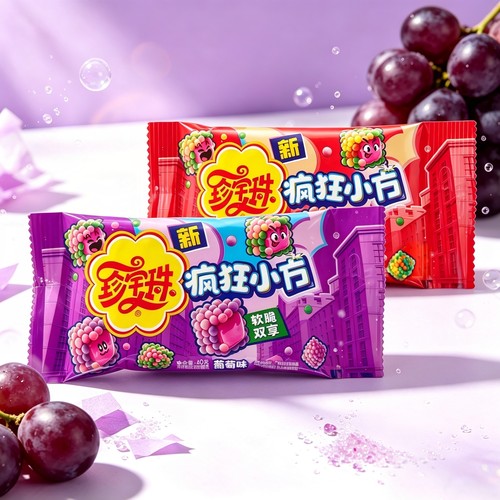 珍宝珠疯狂小方40g葡萄缤纷果味