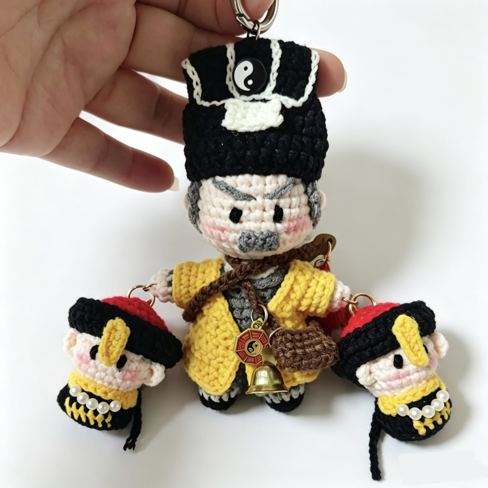 手工钩织英叔小僵尸挂件成品钥匙创意玩偶