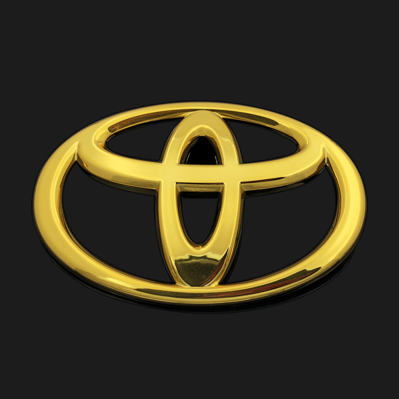 适用于丰田凯美瑞卡罗拉锐志rav4花冠前中网标后尾箱标志金色车标