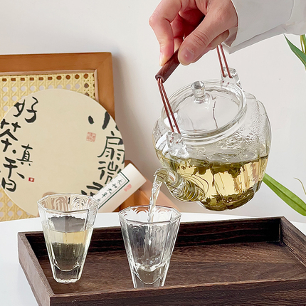 新中式提梁茶壶耐热耐高温玻璃下午茶茶具套装围炉煮茶花茶泡茶器