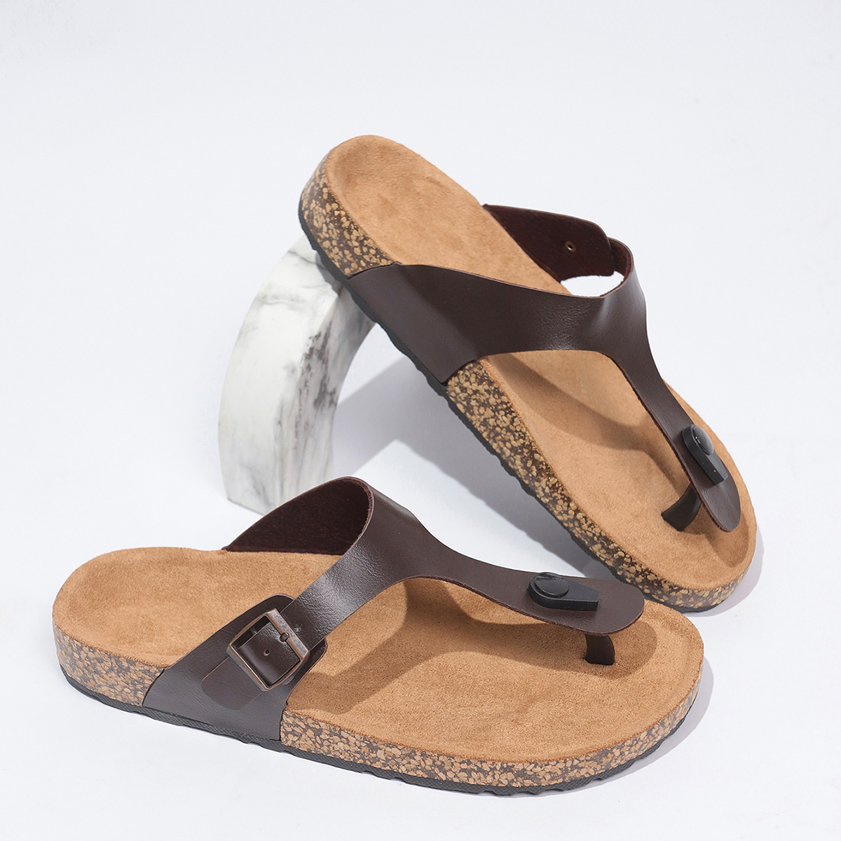 软木人字拖勃肯男女同款夹趾时尚休闲百搭外穿防滑平底男夹脚凉拖