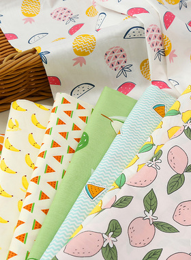 1.6米宽全棉斜纹印花布条纹点点格子床单被套宝宝纯棉服装DIY面料