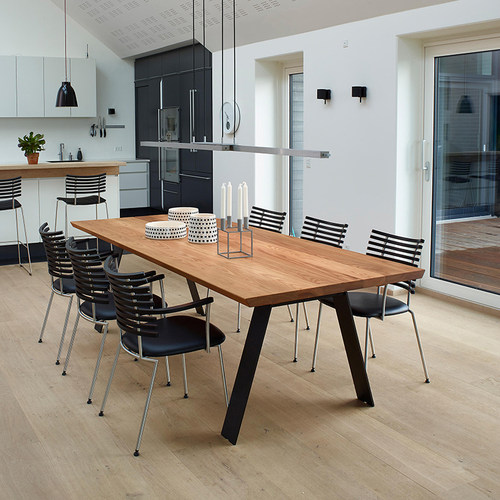 日式家用餐桌工业风原木大板工台