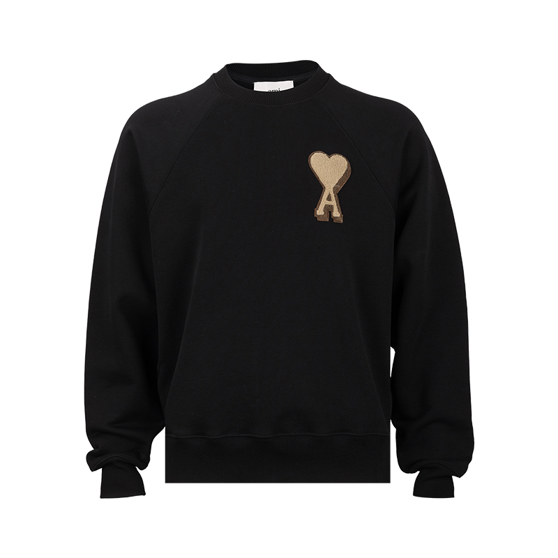 AMI男士全棉圆领套头卫衣