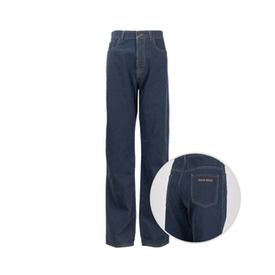 女2026年新品 MIU MIU缪缪女士植绒丹宁低腰设计拉链门襟牛仔裤