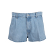 女夏季 MIU MIU缪缪女士字母Loog徽标压褶牛仔短裤 推选XY