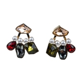 Swarovski 施华洛世奇女士三色拼色耳饰耳钉女限定XY