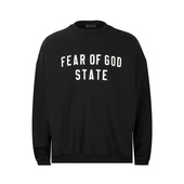 ESSENTIALS 秋冬推选XY GOD男加绒logo印花卫衣男士 FEAR