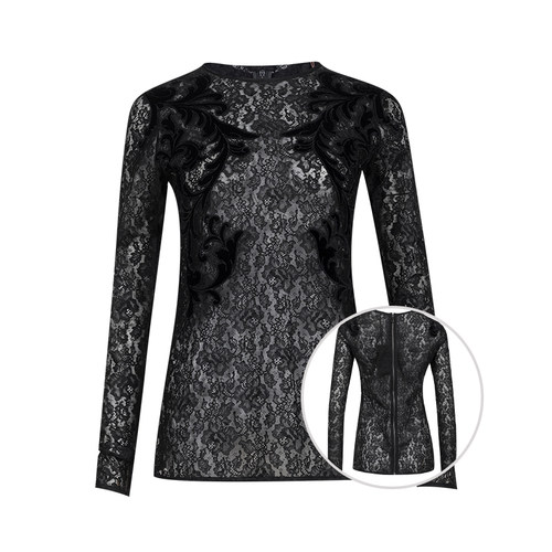 ErmannoScervino女士长袖蕾丝衫