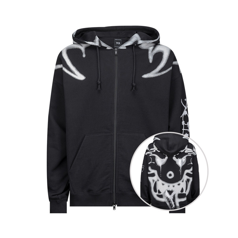 Y-3男士Chito舒适连帽拉链卫衣