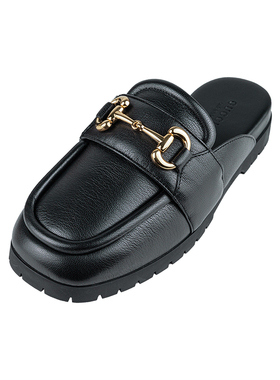 GUCCI古驰女士Horsebit圆头套脚平底包头拖鞋女春夏XY