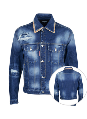 Dsquared2二次方休闲男士防寒牛仔外套夹克男秋冬促销XY