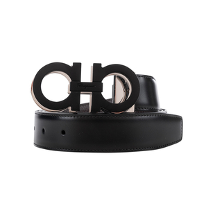 FERRAGAMO 推选XY 菲拉格慕立体Gancini扣饰双面腰带男士