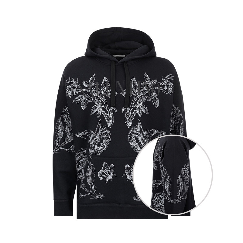 Valentino华伦天奴男士休闲连帽套头卫衣秋冬男促销XY