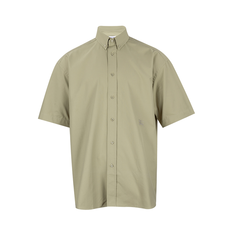 博柏利经典男士全棉短袖衬衫