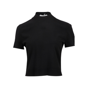 alexander wang亚历山大王女士徽标高领短袖针织T恤女夏推选XY