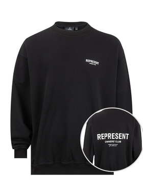 represent男士平纹针织logo印花落肩长袖卫衣男2026年新品XY