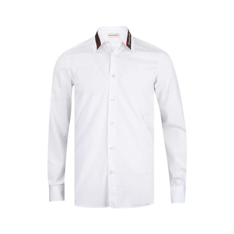 亚历山大麦昆男士Logo饰带衬衫